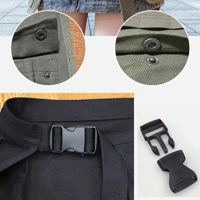 Black 10-Pocket Multi-Purpose Half-Body Utility Apron - Heavy-Duty Organizer Belt for Gardening, Makeup & Hardware