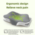 Blue Breathable Butterfly Contoured Memory Foam Pillow - Dual-Height Orthopedic Neck Pillow with 5-Zone Cervical Support