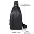 Blue Water / Wrinkle-Resistant Nylon Men's Tactical Chest Bag with USB Charging Port - 4 Layer Large Capacity Crossbody Pack