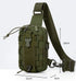 Camouflage Outdoor Tactical Water Bottle Chest Bag - High-Capacity Phone Pouch with Expansion System for Cycling Camping and Fishing