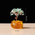 Natural Green Crystal Money Tree with Fortune Basin & Adjustable Wire Branches - Desktop Feng Shui Decor for Wealth and Prosperity