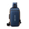 Blue Gold High Capacity Anti-Theft Tactical Chest Bag - Waterproof Leather-Film Sling with USB Charging & TSA Password Lock