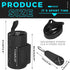 Black Magnetic Gym Water Bottle Pouch & Towel Clip with 6 High-Strength Magnets and Adjustable Strap - Fits 18oz to 40oz