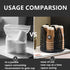 Black 360°Rotating Multi-Scenario Countertop Storage Rack - Large Capacity 4 Compartment Holder for Coffee & Tea Cups