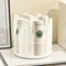 White 360°Rotating Multi-Scenario Countertop Storage Rack - Large Capacity 4 Compartment Holder for Coffee & Tea Cups