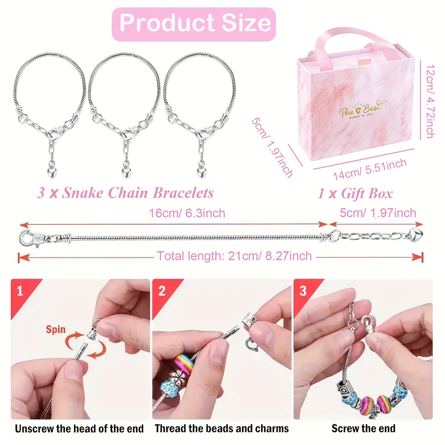 67PCS Colorful DIY Charm Necklace & Bracelet Making Kit - Creative Jewelry Craft Set with Colorful Drip Oil Pendants & Metal Beads