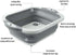 3-in-1 Green Collapsible Cutting Board & Drain Basin & Storage Tub - Portable Multifunctional Food Grade Storage Basket(37x27x12cm)