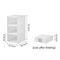 White 3-Layer Foldable Shoe Storage Tower with Transparent Display Panel & Back Ventilation - One-Pull Instant Setup Stackable Box (25.5x34.5x52.5CM)