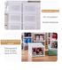 White 6-Layer Foldable Shoe Storage Tower with Transparent Display Panel & Back Ventilation - One-Pull Instant Setup Stackable Box (25.5x34.5x105CM)