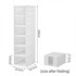 Transparent 6-Layer Foldable Shoe Storage Tower with Transparent Display Panel & Back Ventilation - One-Pull Instant Setup Stackable Box (25.5x34.5x105CM)