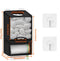 2-in-1 Black Kitchen Plastic Bag & Trash Bag Roll Dispenser - Hanging Grocery & Produce Bag Organizer (17.5x9.9x5.8 inch)
