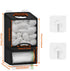 2-in-1 Black Kitchen Plastic Bag & Trash Bag Roll Dispenser - Hanging Grocery & Produce Bag Organizer (17.5x9.9x5.8 inch)