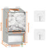 2-in-1 Grey Kitchen Plastic Bag & Trash Bag Roll Dispenser(2 Pack) - Hanging Grocery & Produce Bag Organizer (17.5x9.9x5.8 inch)
