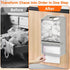 2-in-1 Grey Kitchen Plastic Bag & Trash Bag Roll Dispenser(2 Pack) - Hanging Grocery & Produce Bag Organizer (17.5x9.9x5.8 inch)