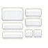 7PCS Transparent Stackable Organizer Set - 4-Size Versatile Desktop & Drawer Divider
