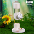 White Automatic Bird Water Dispenser with Extended Brass Needle Valve and Graduated Marking - 200ML Transparent Flat Cap Feeder