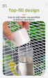 Green Automatic Bird Water Dispenser with Extended Brass Needle Valve and Graduated Marking - 200ML Transparent Flat Cap Feeder