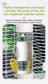White Automatic Bird Water Dispenser with Extended Brass Needle Valve and Graduated Marking - 200ML Transparent Threaded Cap Feeder