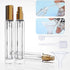 5-Piece Sliver Premium Glass Travel Perfume Atomizer Set - 10ml Portable Refillable Sprayers with Transfer Tools