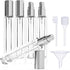 15-Piece/3-Set Sliver Premium Glass Travel Perfume Atomizer Set - 10ml Portable Refillable Sprayers with Transfer Tools