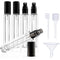 15-Piece/3-Set Black Premium Glass Travel Perfume Atomizer Set - 10ml Portable Refillable Sprayers with Transfer Tools