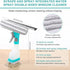 4-in-1 Versatile Window Cleaning Kit (2 Pack) - All-in-One Spray, Squeegee, Brush, and Plush Scrubber