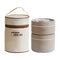 2-Pack Brown 304 Stainless Steel Microwave-Safe Lunch Box Set - Stackable Insulated Bento Containers for Office & School