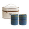 4-Pack Blue 304 Stainless Steel Microwave-Safe Lunch Box Set - Stackable Insulated Bento Containers for Office & School