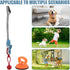 Shark-shaped Tug-of-War Dog Toy with Suction Cup & Chew Rope Knot - Interactive Squeaky Molar Toy for Puppies & Small Dogs