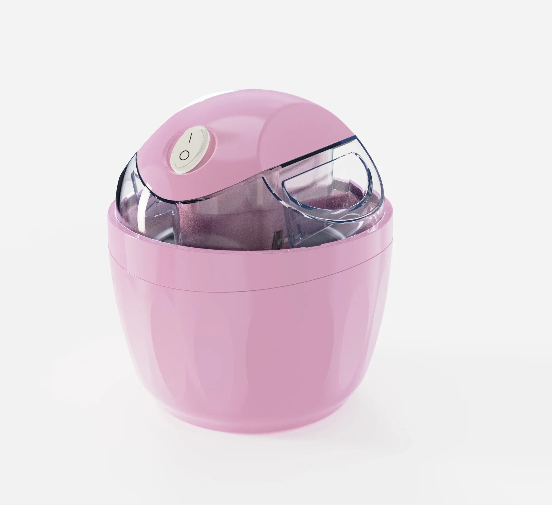 Pink 500ML Compact Electric Ice Cream Maker - Portable Quick Iced Drink Bucket & Soft Serve Machine with Rapid 15-Min Freezing