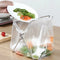 2-Pack Foldable Stainless Steel Trash Bag Holder (21 x 26 CM) - Multi-Functional Kitchen Countertop Organizer for Plastic Bag & Dishcloth