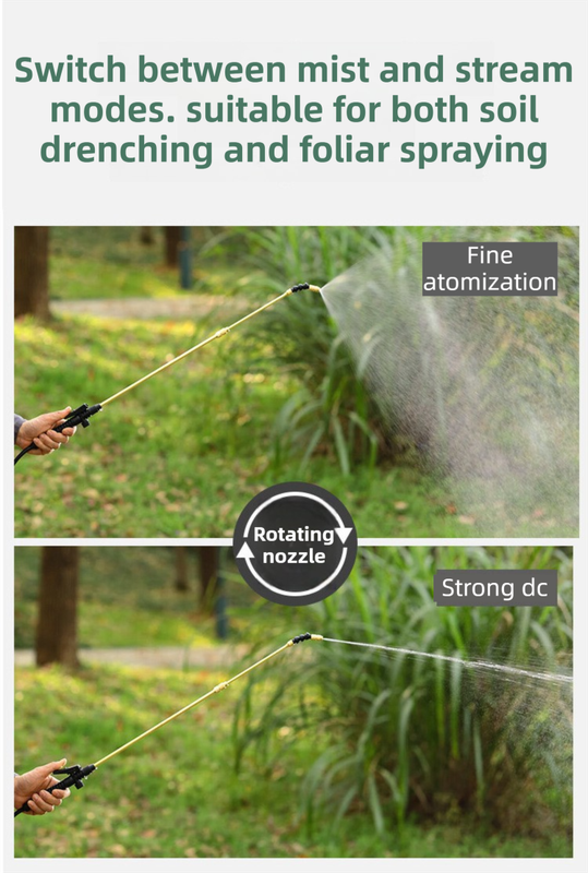 8L Professional Shoulder-Strap Pressure Sprayer with Fiberglass Wand  - Multi-Purpose Manual Pump Mister for Garden & Car Wash