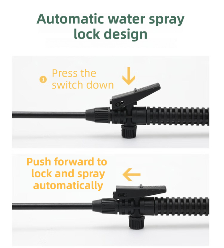 8L Professional Shoulder-Strap Pressure Sprayer with Fiberglass Wand  - Multi-Purpose Manual Pump Mister for Garden & Car Wash