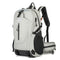 Grey Professional Large Capacity Hiking Backpack - Waterproof Lightweight Outdoor Trekking Rucksack with Hydration Port and Emergency Safety Whistle