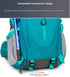 Grey Professional Large Capacity Hiking Backpack - Waterproof Lightweight Outdoor Trekking Rucksack with Hydration Port and Emergency Safety Whistle