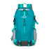 Blue Professional Large Capacity Hiking Backpack - Waterproof Lightweight Outdoor Trekking Rucksack with Hydration Port and Emergency Safety Whistle