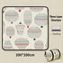 Hot-air Balloon Flight Extra Large 200x200cm Waterproof Picnic Mat - Portable Thickened Oxford Cloth Outdoor Camping Blanket for Beach, Parks and Family Outings