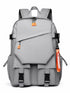 Grey Professional Business and Travel Backpack | Large Capacity 15.6 Inch Laptop Compartment | Water-Resistant Functional Design