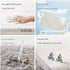 Light Grey 40*60cm Luxury 3.5cm Shag Bath Mat | Silver Ion Antibacterial Technology | Quick Dry Non-Slip TPR Bathroom Rug