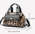 Brown Luxurious Patterned Handbag | Structured Top Handle Shoulder Bag | Fashion Trend High-Gloss Tote