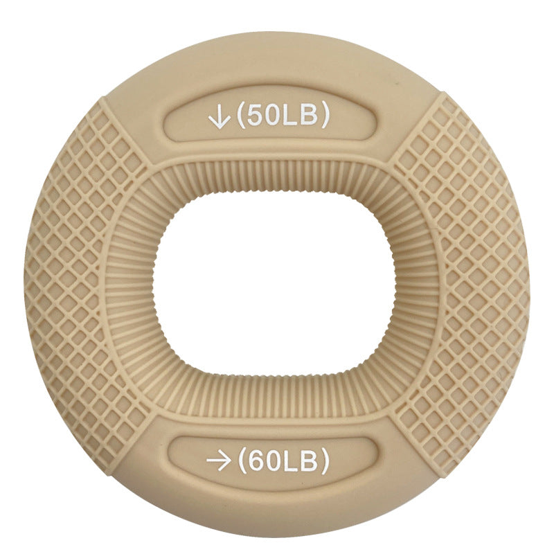 Light Yellow 50/60LB 2-Pack Silicone Hand Grip Strengthener Rings - Dual-Resistance Finger Exerciser and Forearm Trainer for Muscle Recovery and Carpal Tunnel Prevention