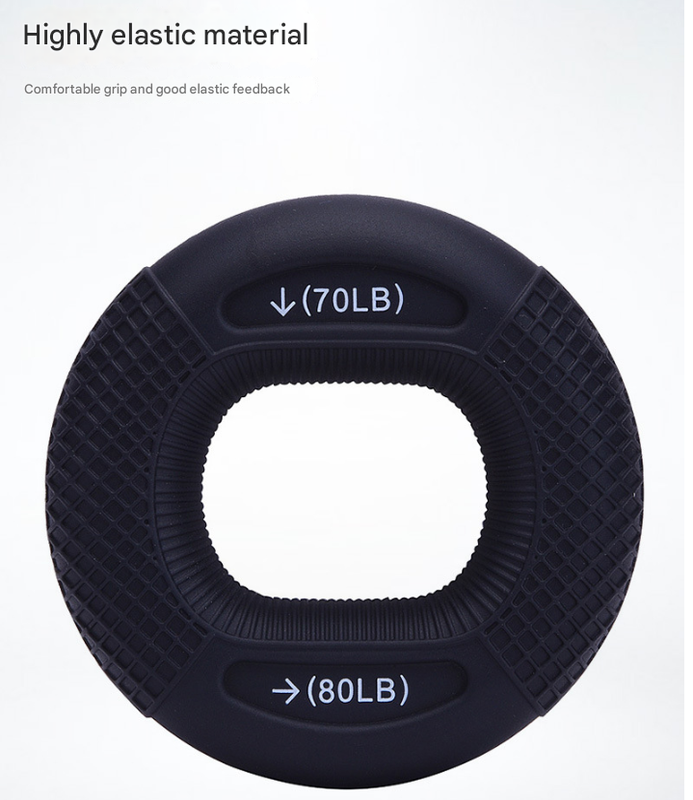 Light Yellow 50/60LB 2-Pack Silicone Hand Grip Strengthener Rings - Dual-Resistance Finger Exerciser and Forearm Trainer for Muscle Recovery and Carpal Tunnel Prevention