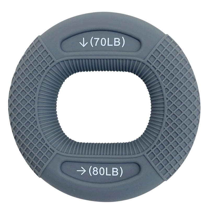 Grey 70/80LB 2-Pack Silicone Hand Grip Strengthener Rings - Dual-Resistance Finger Exerciser and Forearm Trainer for Muscle Recovery and Carpal Tunnel Prevention