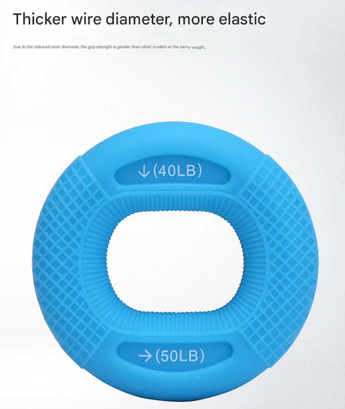 Grey 70/80LB 2-Pack Silicone Hand Grip Strengthener Rings - Dual-Resistance Finger Exerciser and Forearm Trainer for Muscle Recovery and Carpal Tunnel Prevention