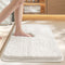 White 60*90cm Luxury 3.5cm Shag Bath Mat | Silver Ion Antibacterial Technology | Quick Dry Non-Slip TPR Bathroom Rug