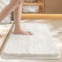 White 60*90cm Luxury 3.5cm Shag Bath Mat | Silver Ion Antibacterial Technology | Quick Dry Non-Slip TPR Bathroom Rug