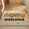 Set of 2 Healing Bear Cartoon PVC Coil Entrance Mats - Non-Slip Dirt Trapping Door Mats (50x80cm)