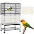 XL White【Height 37, Circumference 220】 Large Bird Cage Seed Catcher Net Cover - Adjustable Mesh Guard Splash-Proof Dust Cover for Indoor Outdoor Cages