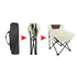 White Outdoor Folding Camping Chair – Portable Lounge Chair, Lightweight Beach Chair, Fishing Stool, and Picnic Seat, Perfect for Outdoor Adventures