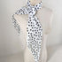 2 Pcs White Dot Pattern Rose Flower Thin Scarf – Elegant and Versatile Neck Wrap for Women
